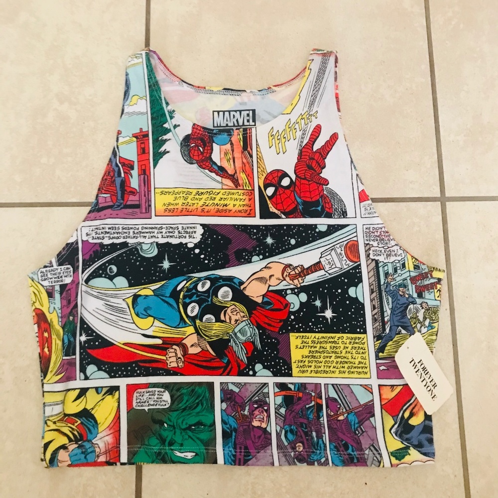 ✨ Forever 21✨ Women’s Marvel crop top NWT